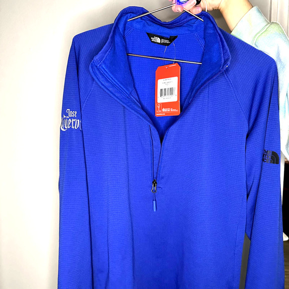 The North Face NF0A47FB Mountain Peaks Quarter Zip Up Fleece TNF Blue LARGE NWT - Picture 11 of 12